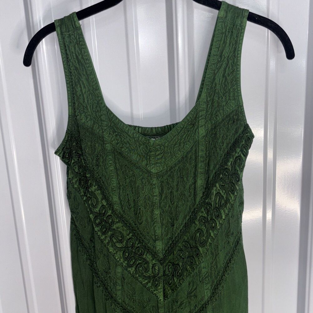 Holy Clothing Ena Maxi in Huntress Green Medium Fairy Core Medieval Renaissance - Picture 4 of 12